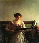 Joseph DeCamp The Guitar Player painting